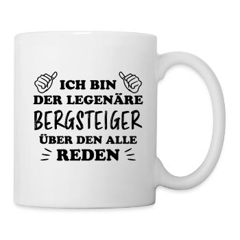 Bergsteiger Wandern Lustiger Spruch Berge Geschenk - Tasse - Weiß - Rechts