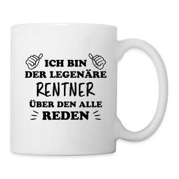 Rentner Lustiger Spruch Rente Ruhestand Geschenk - Tasse - Weiß - Rechts