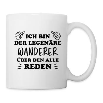 Wanderer Outdoor Lustiger Spruch Wandern Geschenk - Tasse - Weiß - Rechts