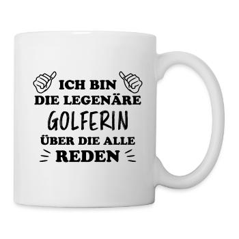 Golferin Minigolf Lustiger Spruch Golf Geschenk - Tasse - Weiß - Rechts