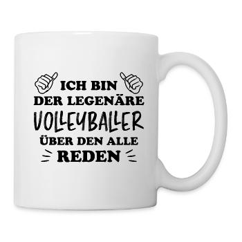 Volleyball Lustige Spruch Beachvolleyball Geschenk - Tasse - Weiß - Rechts