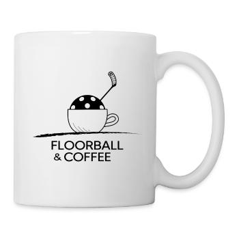 Floorball Unihockey FLOORBALL & COFFEE Floorballer - Tasse - Weiß - Rechts