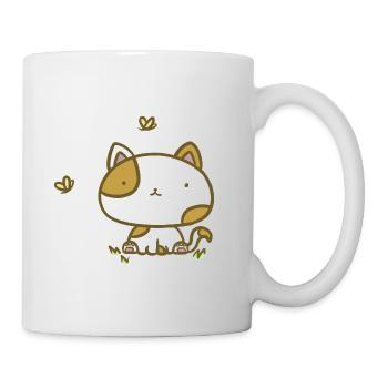 Chat mignon - Mug blanc - blanc - Droite