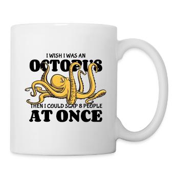 Octopus - gifler 8 personnes à la fois - dire - Mug blanc - blanc - Droite