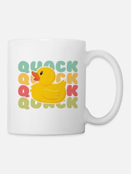 Quakende Ente - Tasse - Weiß