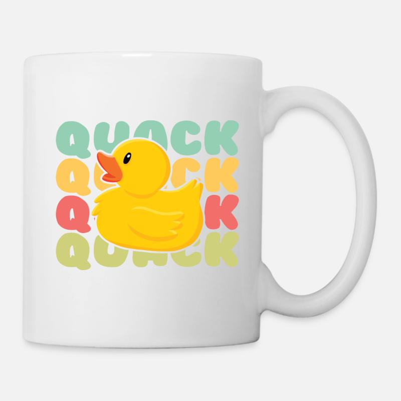 Quakende Ente - Tasse - Weiß