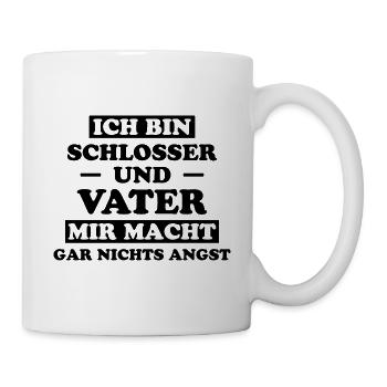 Schlosser Beruf Lustiger Spruch Schlosser Geschenk - Tasse - Weiß - Rechts