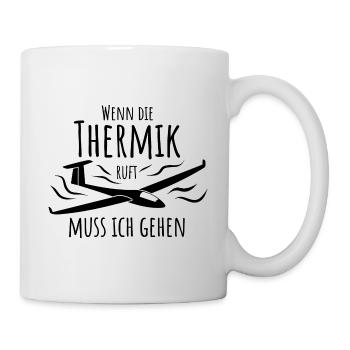 Wenn die Thermik ruft muss ich gehen - Segelflug - Tasse - Weiß - Rechts