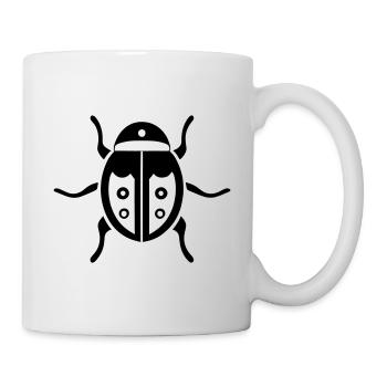 Coccinelle - Mug blanc - blanc - Droite