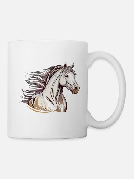 Wildpferd - Tasse - Weiß
