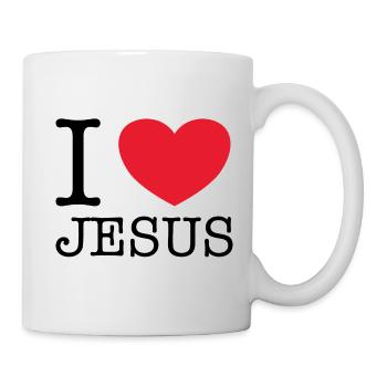 Jésus-Christ de Nazareth Foi J’aime Jésus - Mug blanc - blanc - Droite