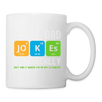Je raconte des blagues de papa périodiquement élément vintage - Mug blanc - blanc - Droite