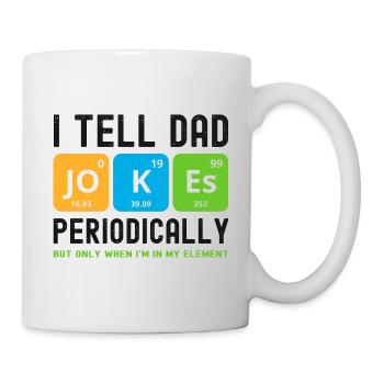 Je raconte des blagues de papa périodiquement élément vintage - Mug blanc - blanc - Droite