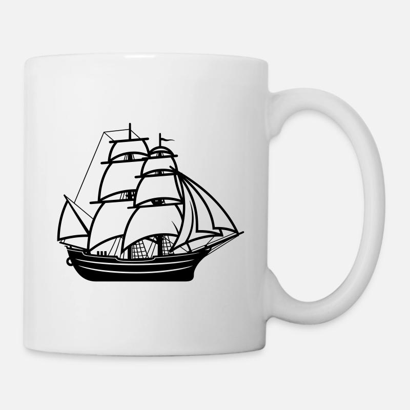 Bateau pirate - Mug blanc - blanc