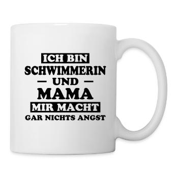 Schwimmerin Spruch Schwimmen Schwimmerin Geschenk - Tasse - Weiß - Rechts