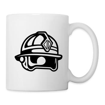 firefighter's helmet - Mug - white - Right