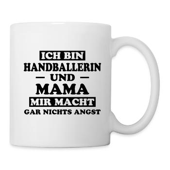 Handballerin Spruch Lustiges Handballerin Geschenk - Tasse - Weiß - Rechts