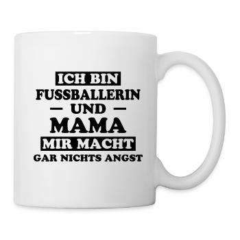 Fußballerin Spruch Lustiges Fußballerin Geschenk - Tasse - Weiß - Rechts