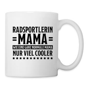 Radsportlerin Mountainbike Radfahrerin Geschenk - Tasse - Weiß - Rechts