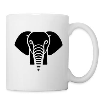 Elefant - Tasse - Weiß - Rechts