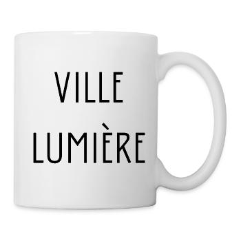 Ville Lumière – City of Light in Elegant French - Mug - white - Right