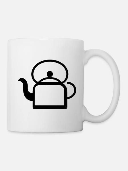 Teekanne - Tasse - Weiß