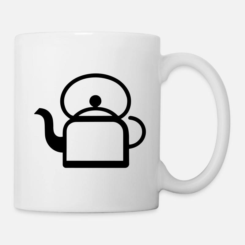Teekanne - Tasse - Weiß