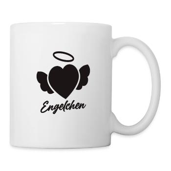Engelchen mit Herz und Heiligenschein - Tasse - Weiß - Rechts