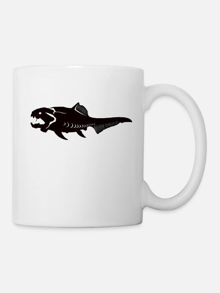 Dunkleosteus Panzerfisch, Das Ungeheuer der Urzeit - Tasse - Weiß