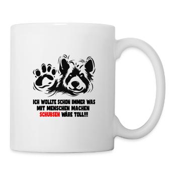 Lustiges Bären T-Shirt Design mit Spruch - Tasse - Weiß - Rechts