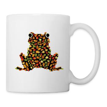 Frosch aus Herbstblättern - Tasse - Weiß - Rechts