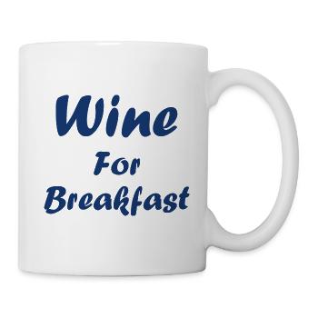 Wine for breakfast - Mug - white - Right