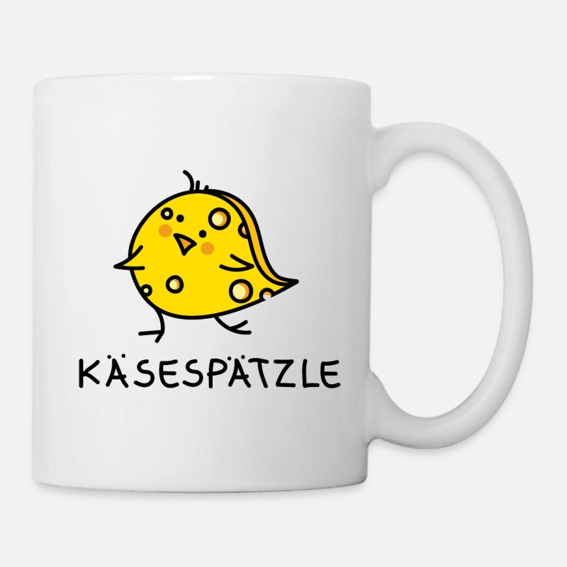 Spatz Käse und Spätzle - Tasse - Weiß