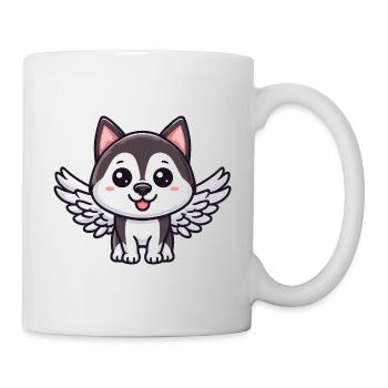Angel Husky, Wing Comic, Sky Dog - Mug - white - Right