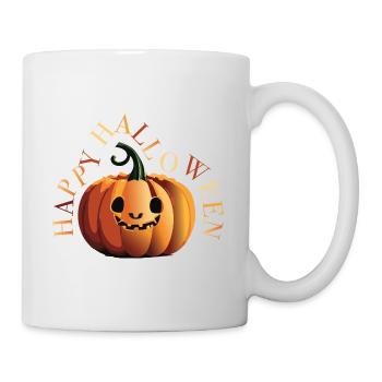 Halloween Happy Halloween Kürbis - Tasse - Weiß - Rechts