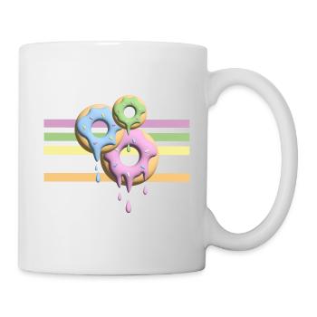 Donut im Frühling die leckere Süßigkeit. - Tasse - Weiß - Rechts