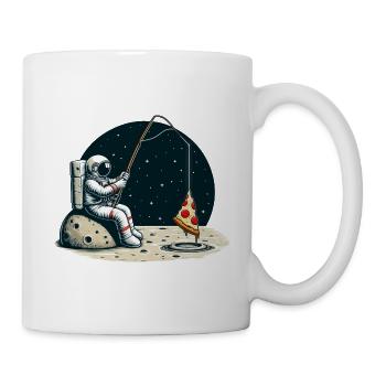 Astronaut Pizza Fishing Moon Space - Mug - white - Right