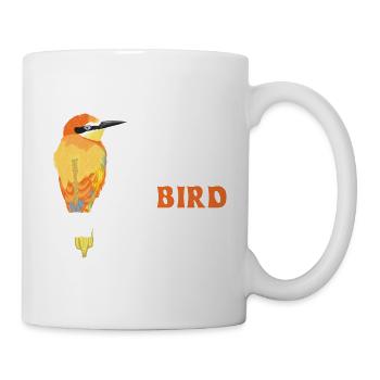 Ich beobachte Vögel - Tasse - Weiß - Rechts