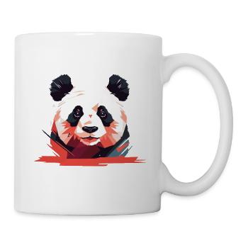 Urban Panda Poly Art Pandabär Polygonen Design - Tasse - Weiß - Rechts