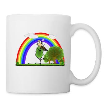 Folk Geige Schaf - Tasse - Weiß - Rechts