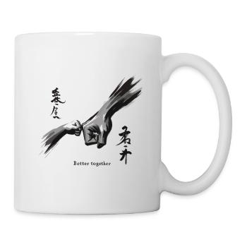Le pouvoir de l’équipe : les salutations de la famille - Mug blanc - blanc - Droite
