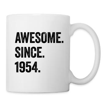 70. Geburtstag 70 Jahre Awesome Since 1954 - Tasse - Weiß - Rechts