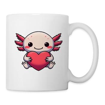 Axolotl Liebe - Verliebt, Freundschaft und - Tasse - Weiß - Rechts