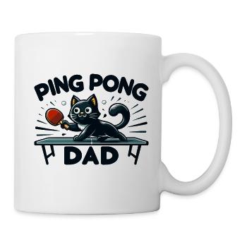 Table Tennis Katze Pingpong Black Cat Dad Outfit - Mug blanc - blanc - Droite