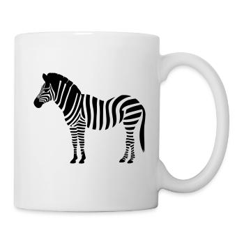 Kleines Zebra - Tasse - Weiß - Rechts