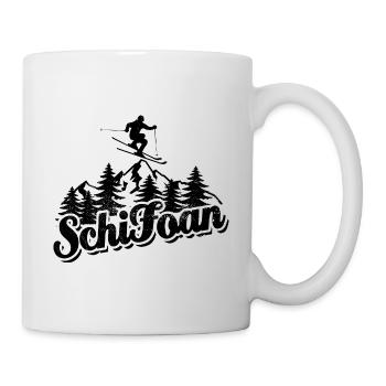 Ski, Schi Foan, Wintersport, Skiurlaub - Tasse - Weiß - Rechts