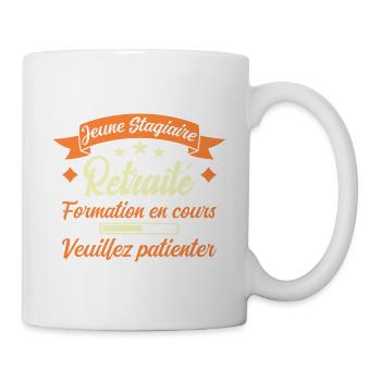Young Retired Intern Quote Humor - Mug - white - Right