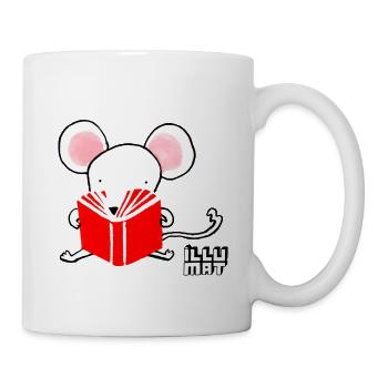 Kleine Leseratte - Tasse - Weiß - Rechts