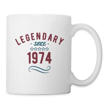 50th Birthday Legendary Since 1974 Novelty Vintage - Mug - white - Right