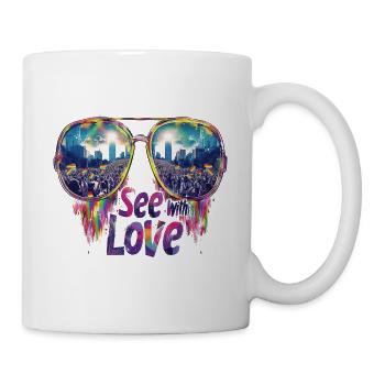 See With Love Equality Pride Design - Tasse - Weiß - Rechts